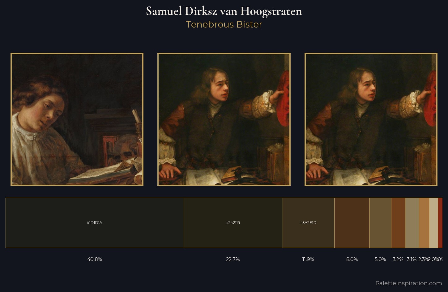 Samuel Dirksz van Hoogstraten Palette 7 — Tenebrous Bister
