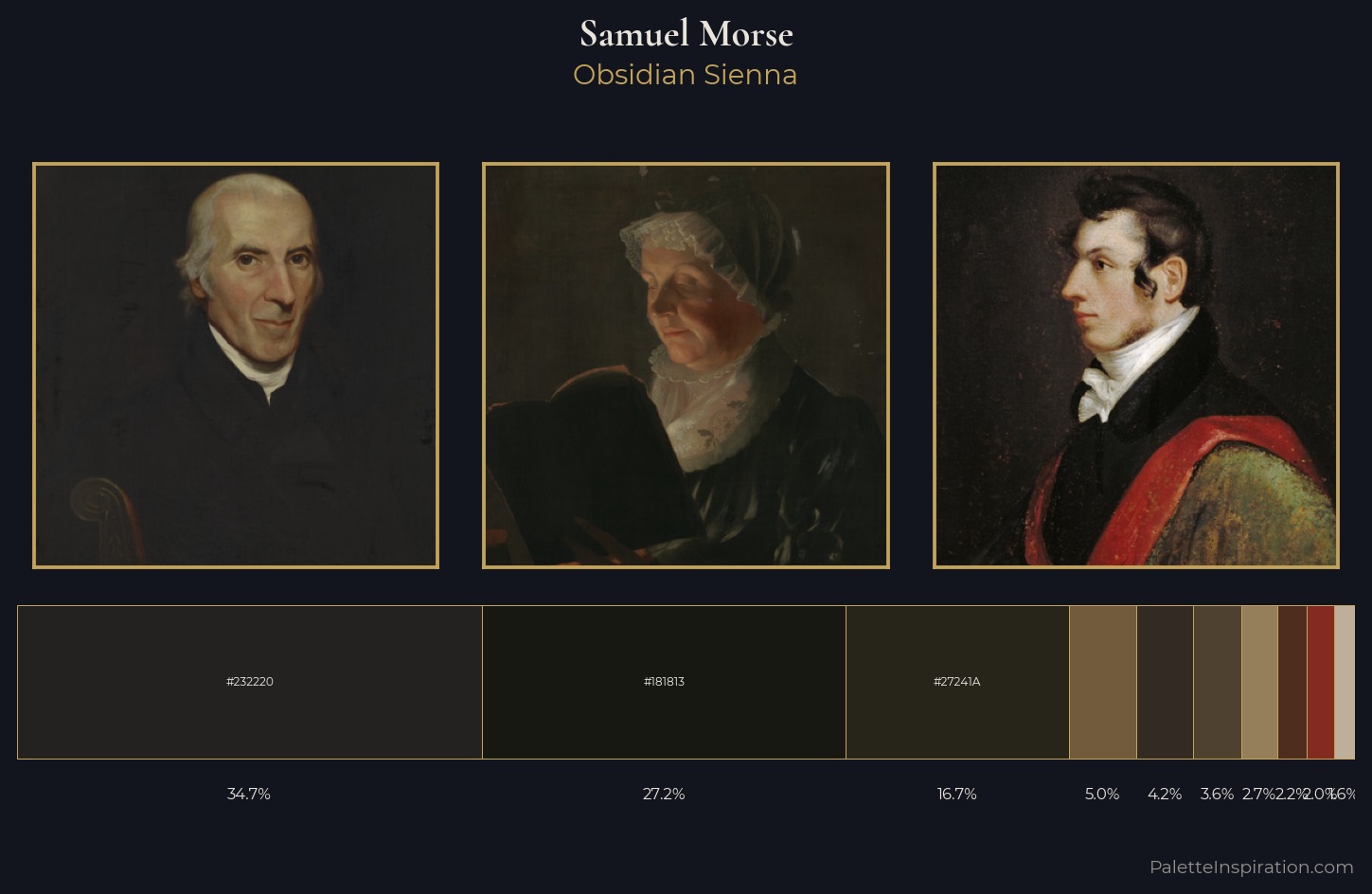 Samuel Morse Palette 9 — Obsidian Sienna