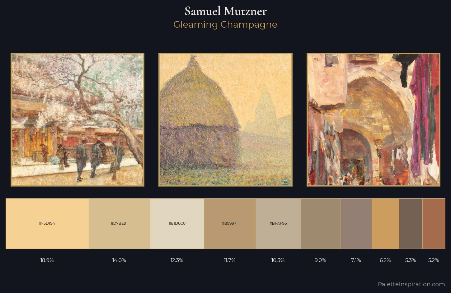 Samuel Mutzner Palette 1 — Gleaming Champagne