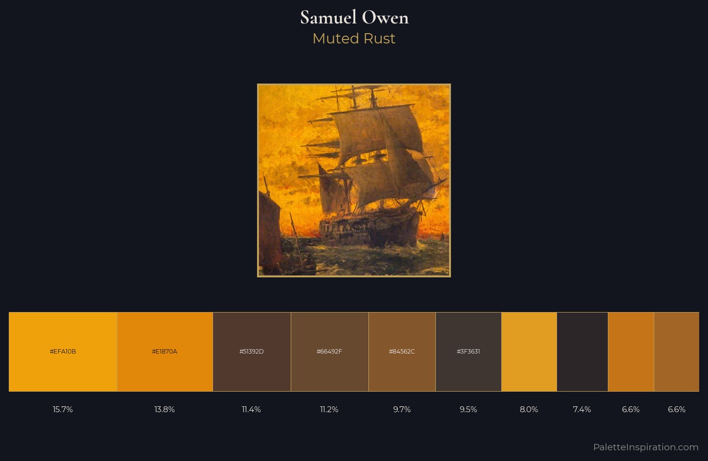 Samuel Owen Palette 2 — Muted Rust