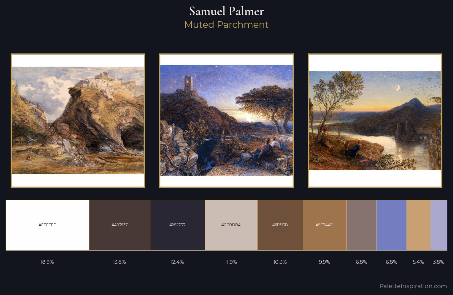 Samuel Palmer Palette 2 — Muted Parchment