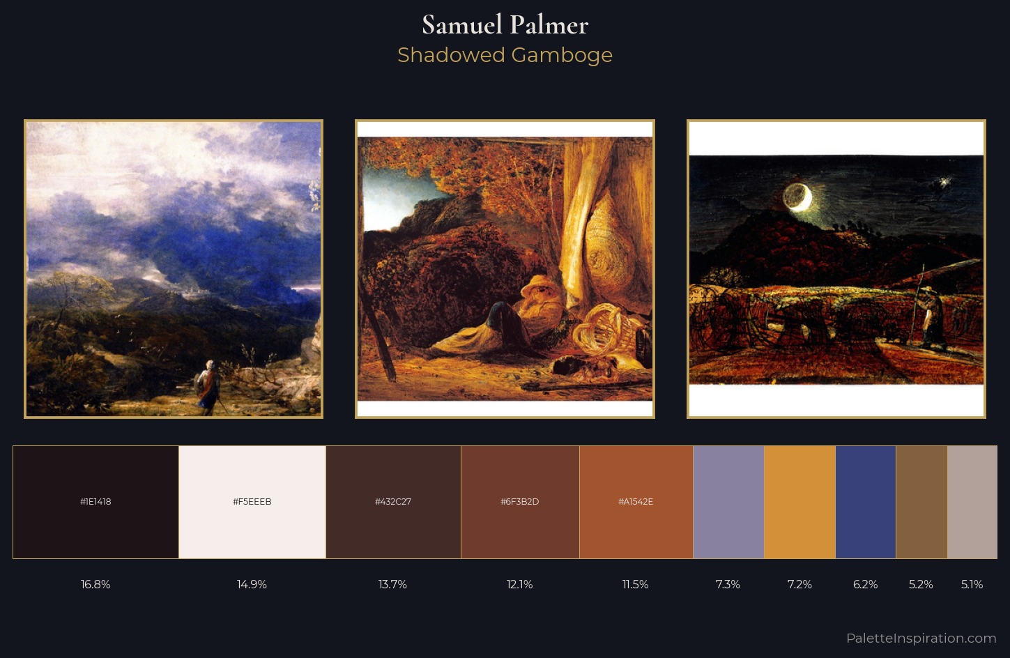 Samuel Palmer Palette 3 — Shadowed Gamboge