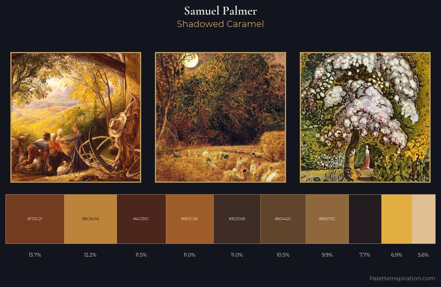 Samuel Palmer Palette 5 — Shadowed Caramel