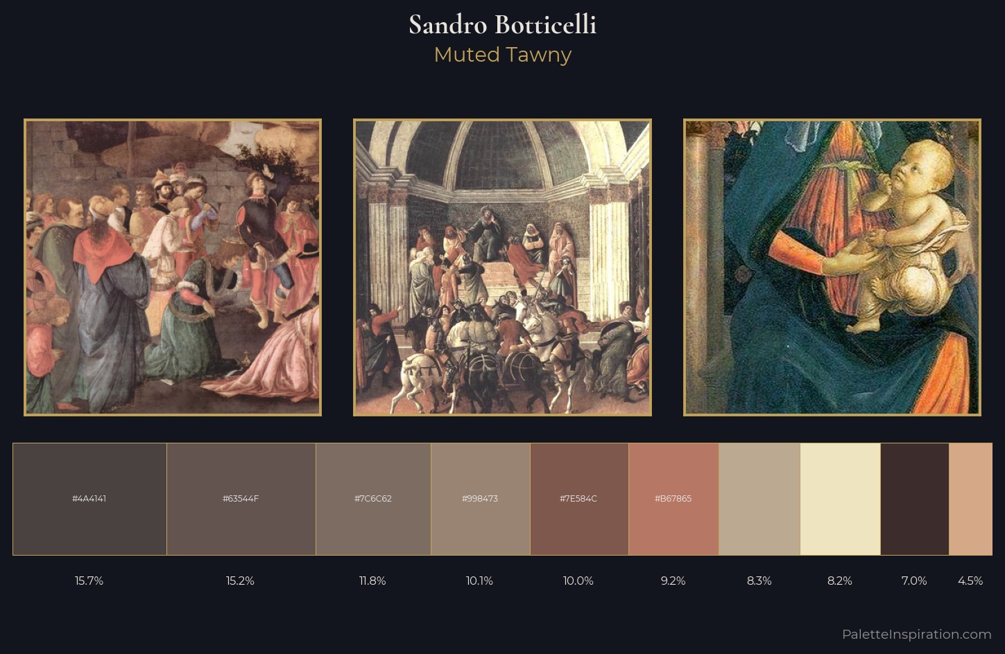 Sandro Botticelli Palette 7 — Muted Tawny
