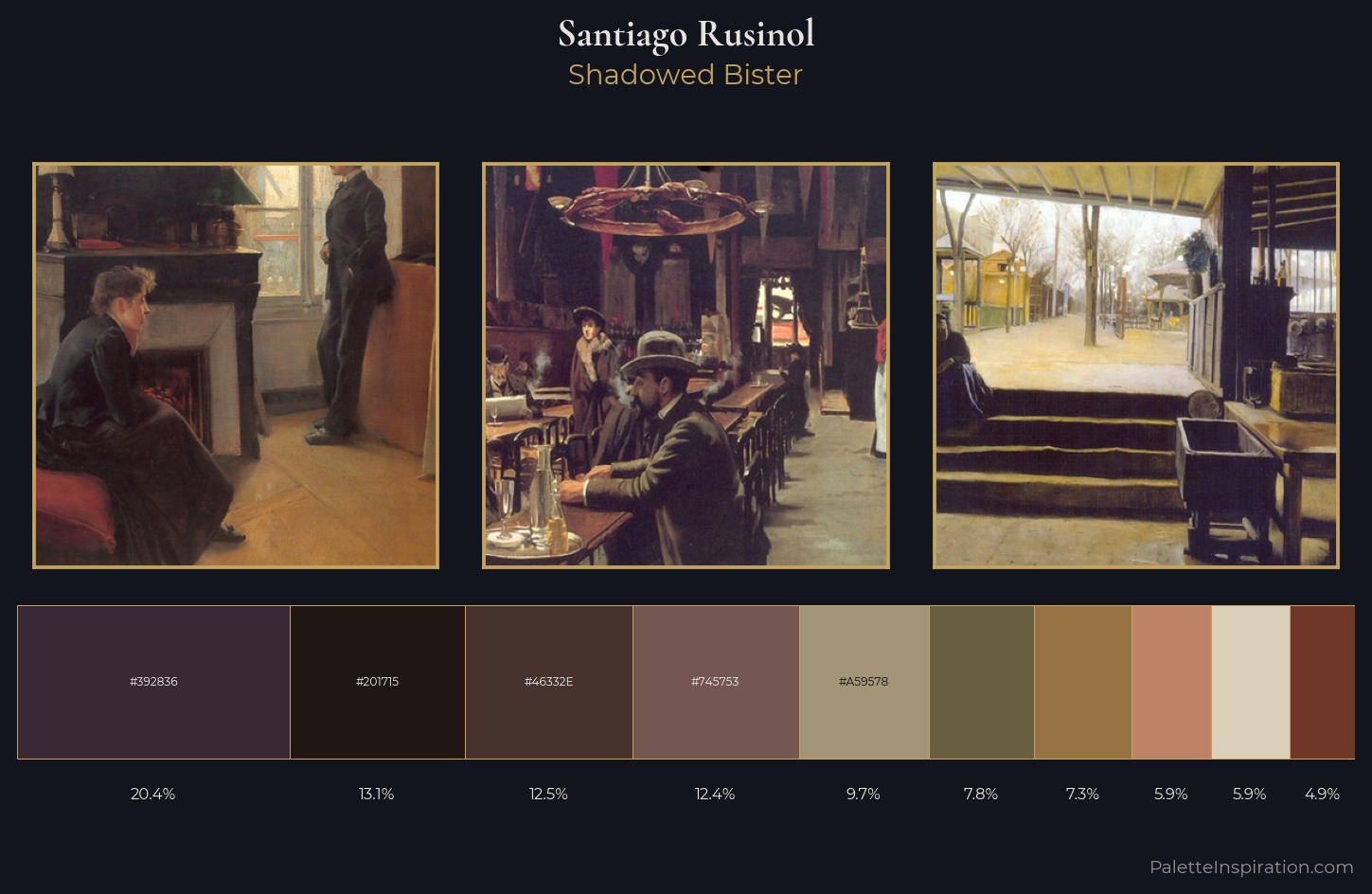 Santiago Rusinol Palette 7 — Shadowed Bister