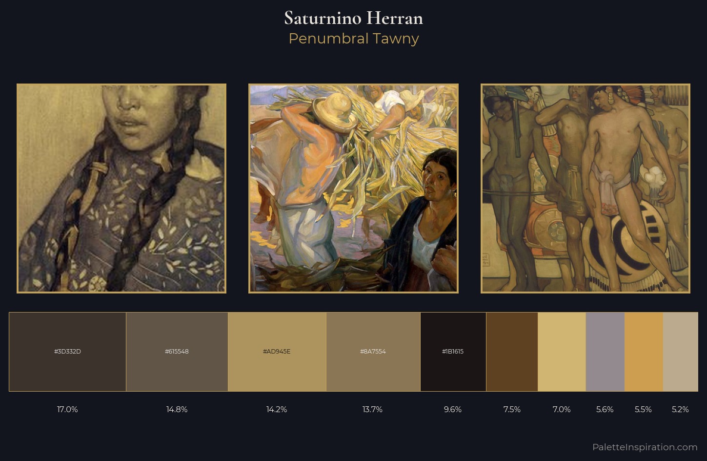 Saturnino Herran Palette 3 — Penumbral Tawny