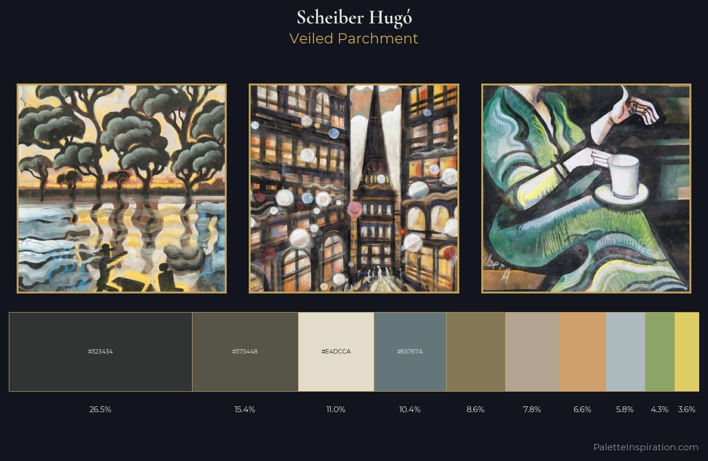 Scheiber Hugó Palette 4 — Veiled Parchment