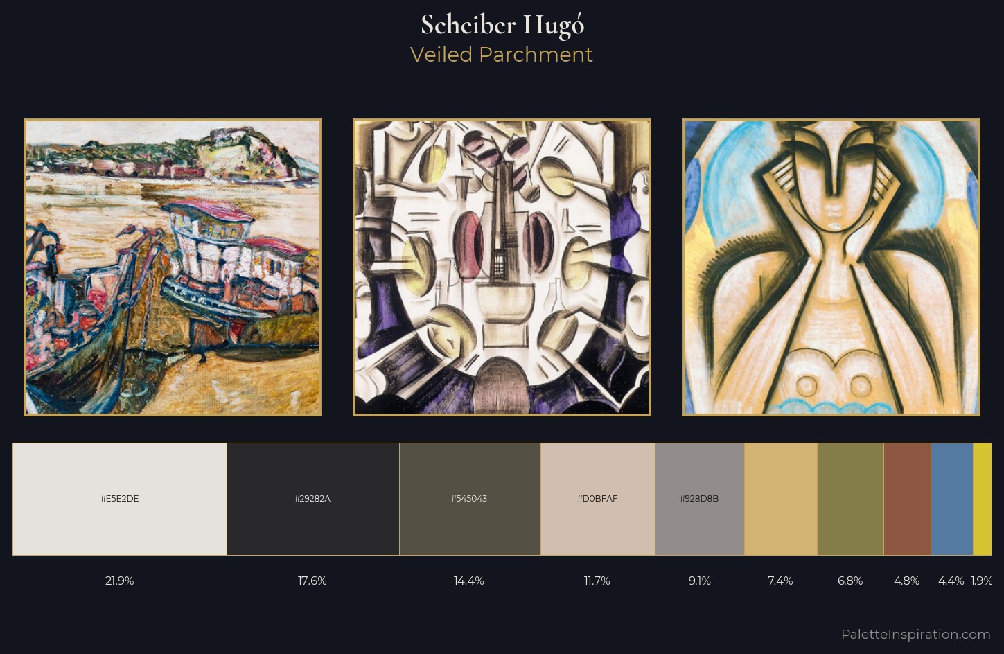 Scheiber Hugó Palette 12 — Veiled Parchment