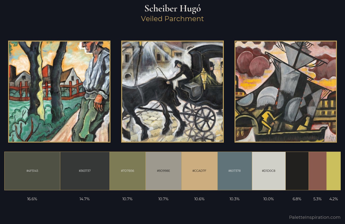 Scheiber Hugó Palette 24 — Veiled Parchment
