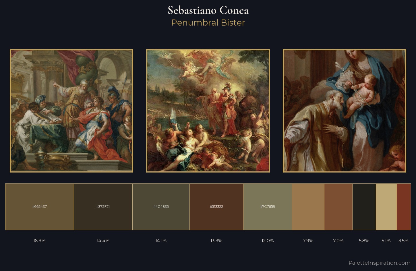 Sebastiano Conca Palette 6 — Penumbral Bister