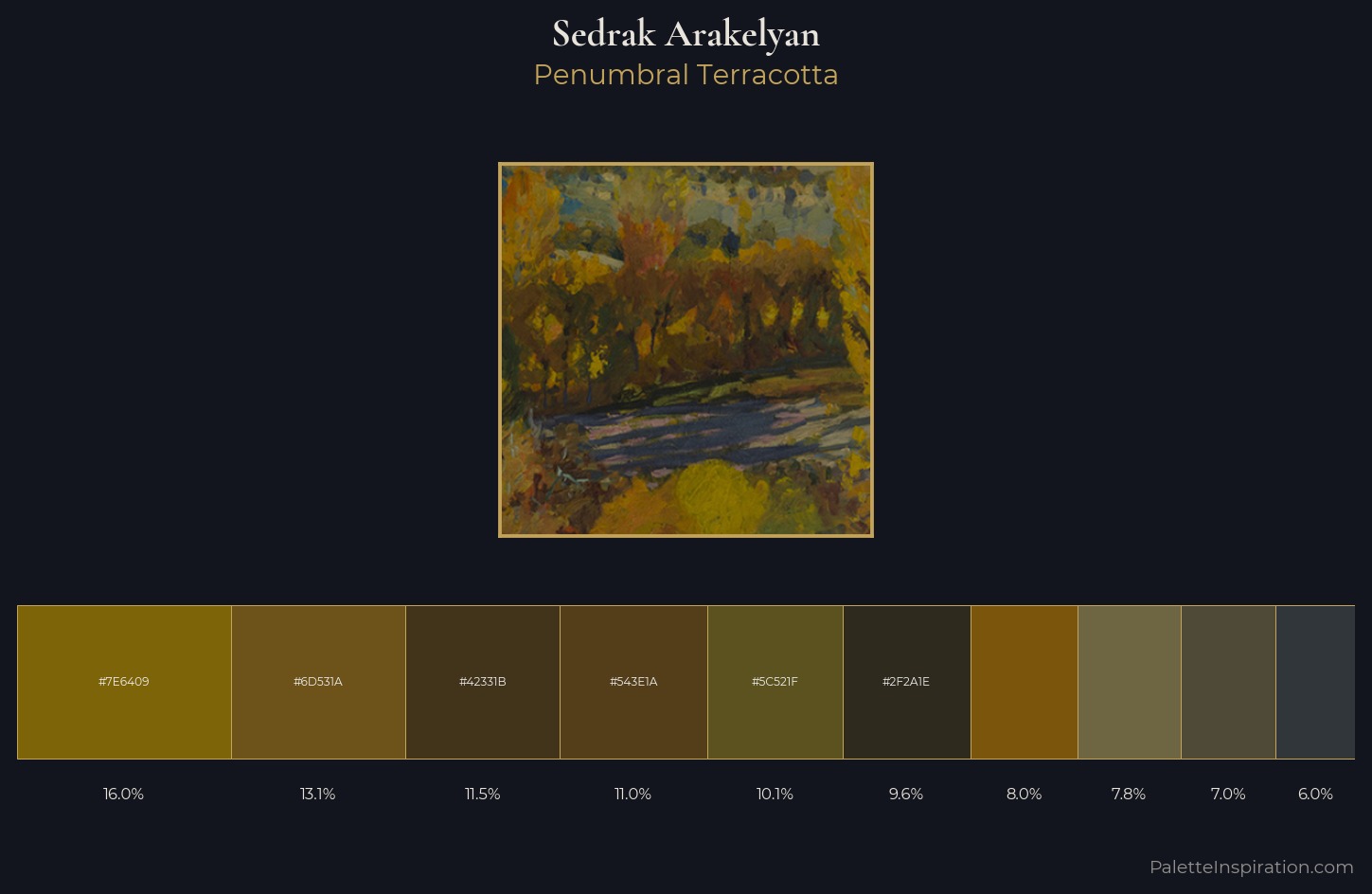 Sedrak Arakelyan Palette 4 — Penumbral Terracotta