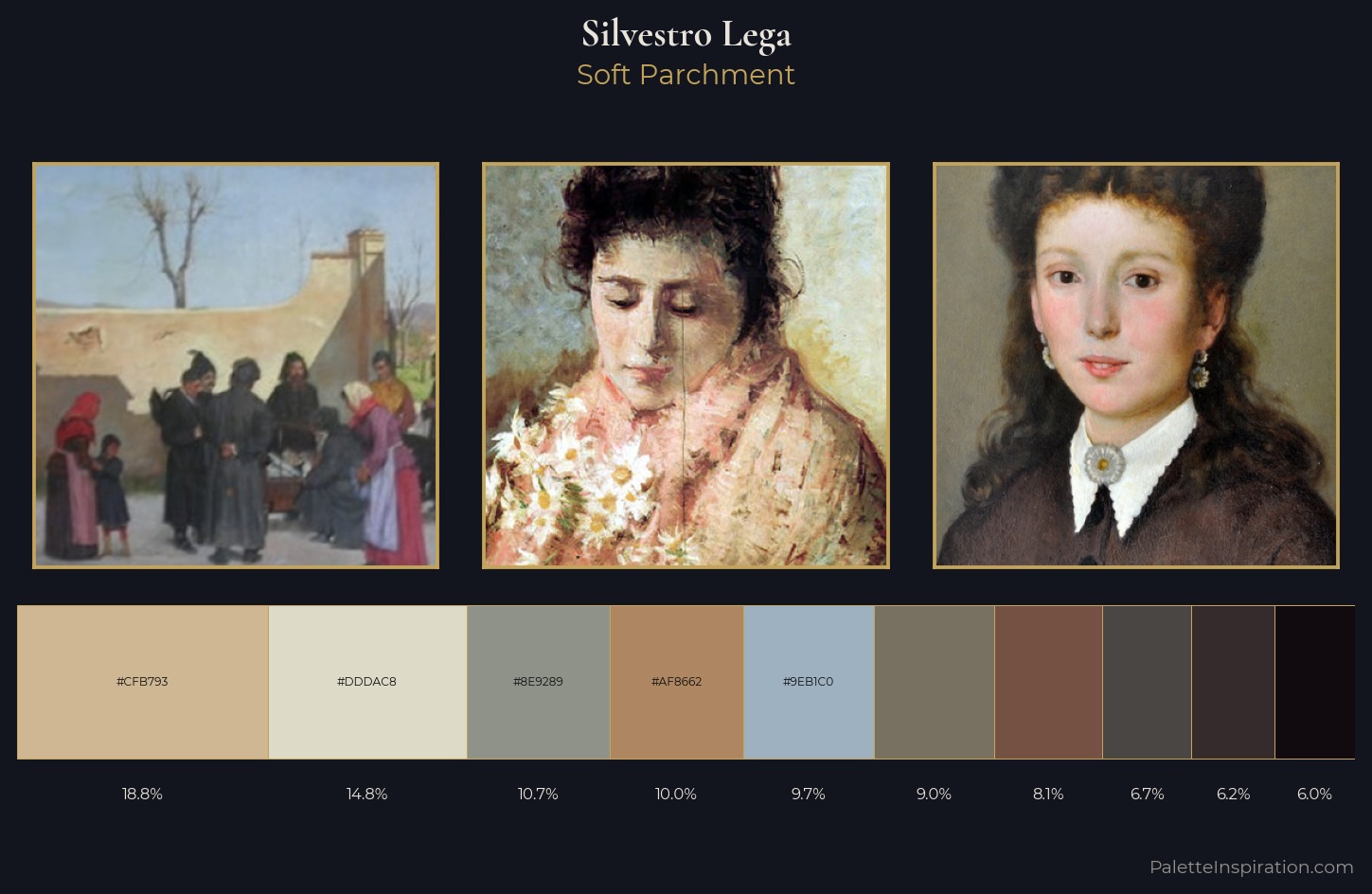 Silvestro Lega Palette 3 — Soft Parchment