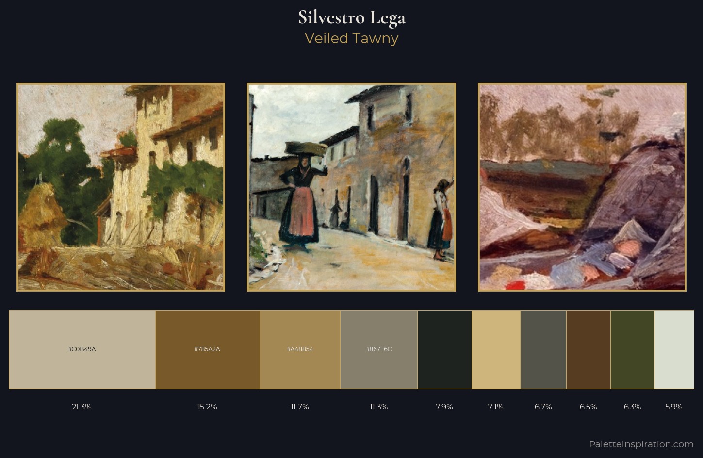 Silvestro Lega Palette 4 — Veiled Tawny