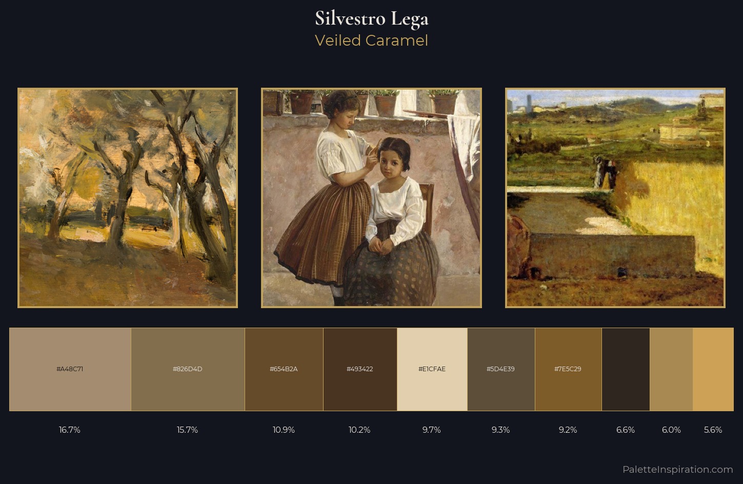 Silvestro Lega Palette 6 — Veiled Caramel