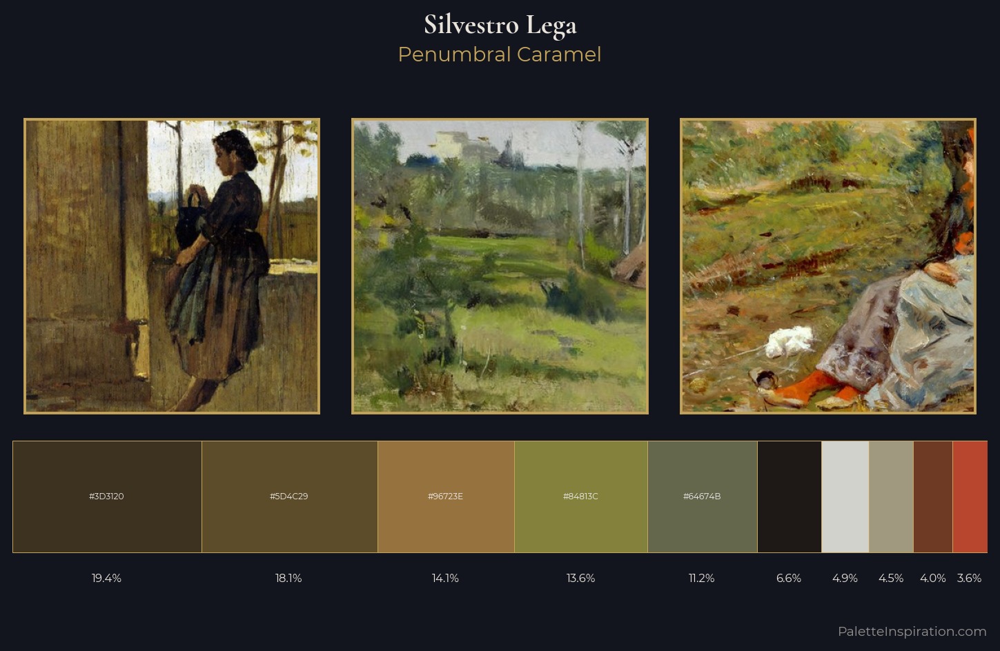 Silvestro Lega Palette 10 — Penumbral Caramel