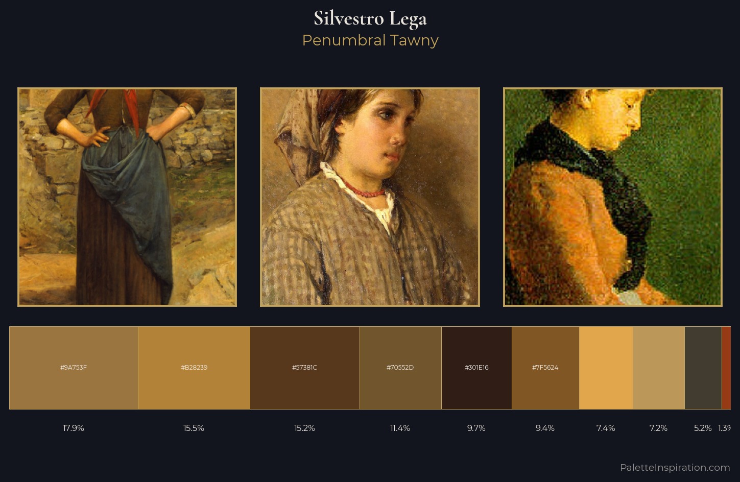 Silvestro Lega Palette 11 — Penumbral Tawny