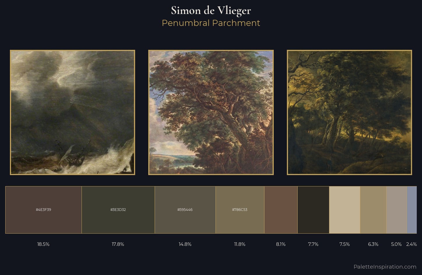 Simon de Vlieger Palette 8 — Penumbral Parchment