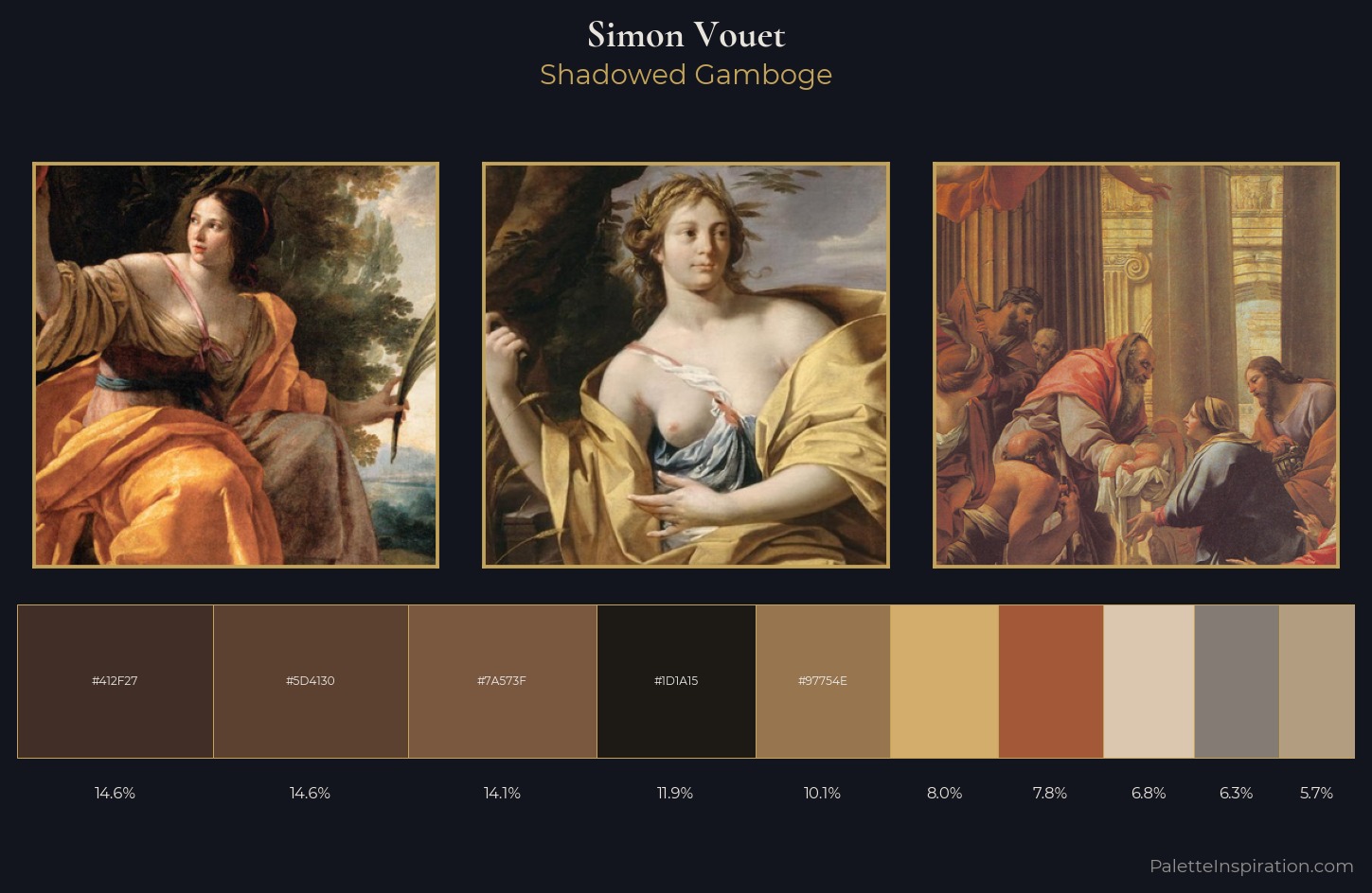 Simon Vouet Palette 2 — Shadowed Gamboge