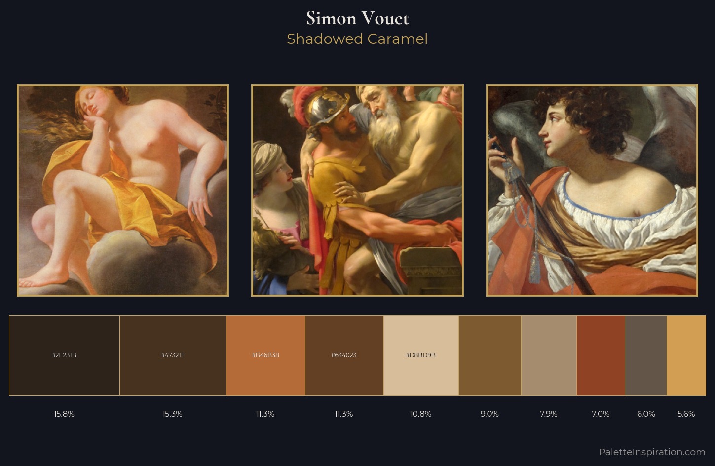 Simon Vouet Palette 4 — Shadowed Caramel