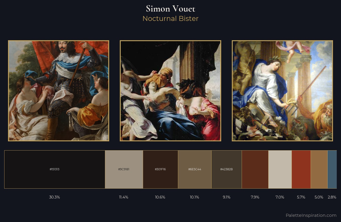 Simon Vouet Palette 7 — Nocturnal Bister
