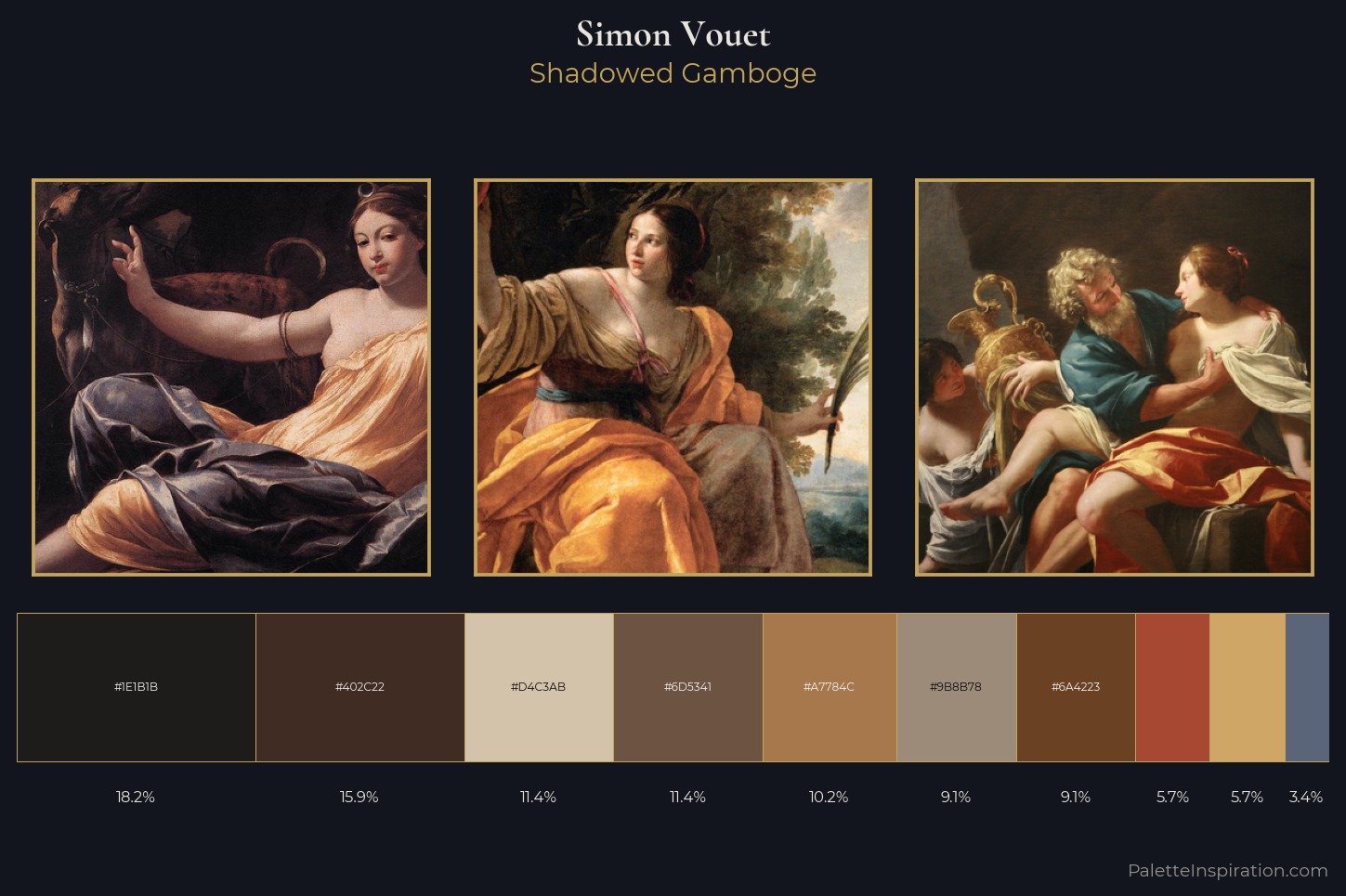 Simon Vouet Master Palette — Shadowed Gamboge