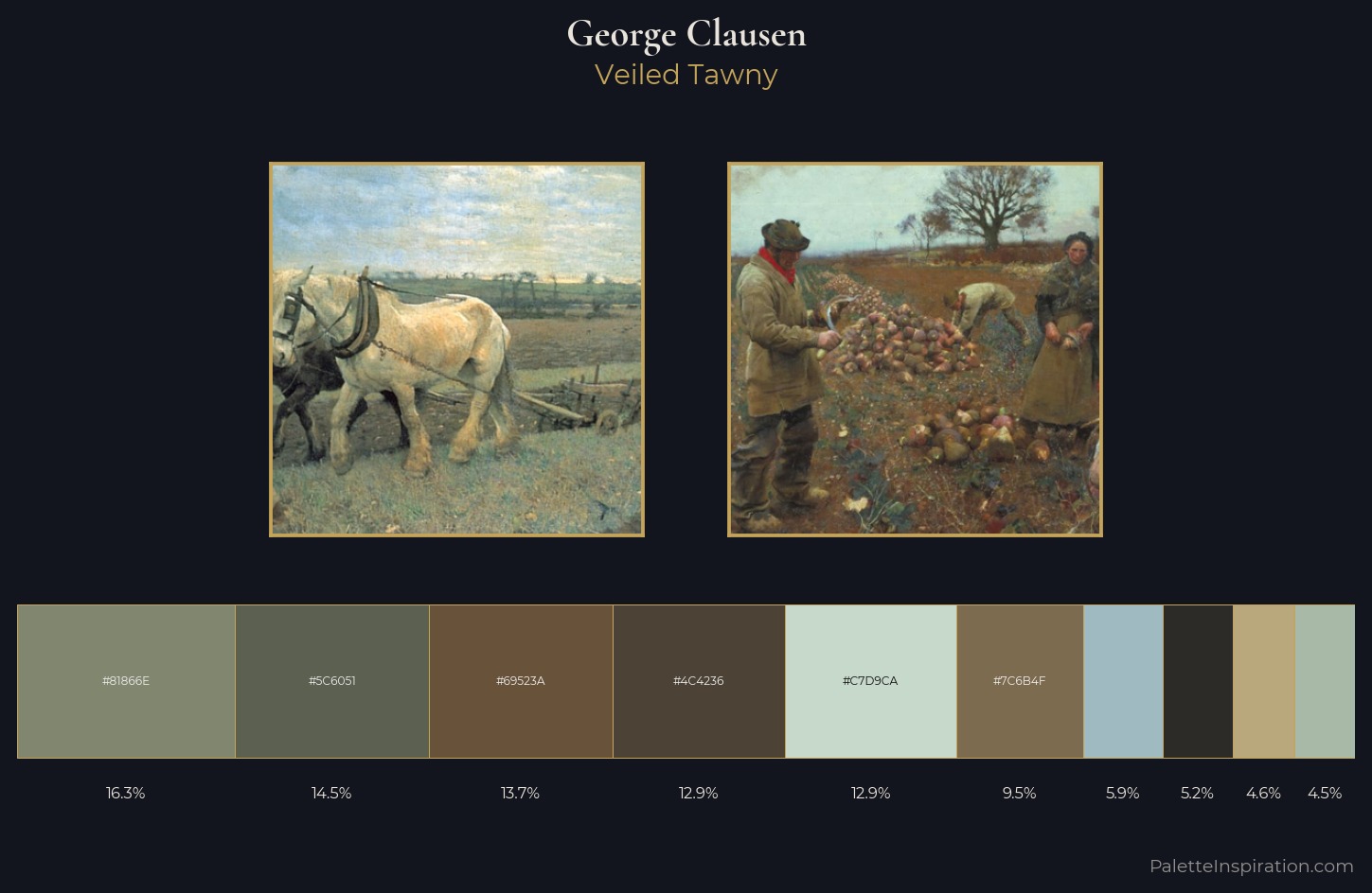 George Clausen Palette 2 — Veiled Tawny