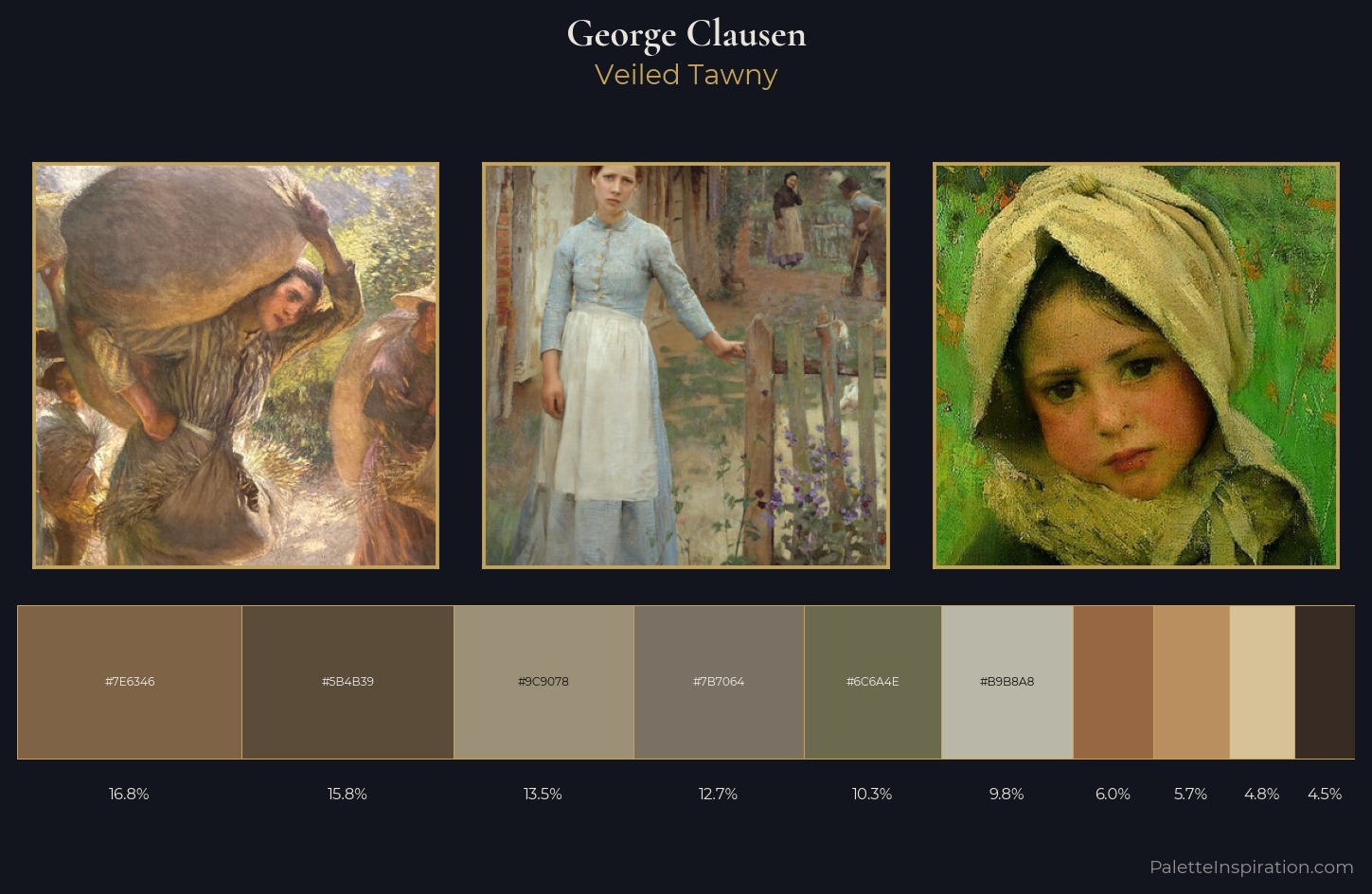 George Clausen Palette 3 — Veiled Tawny