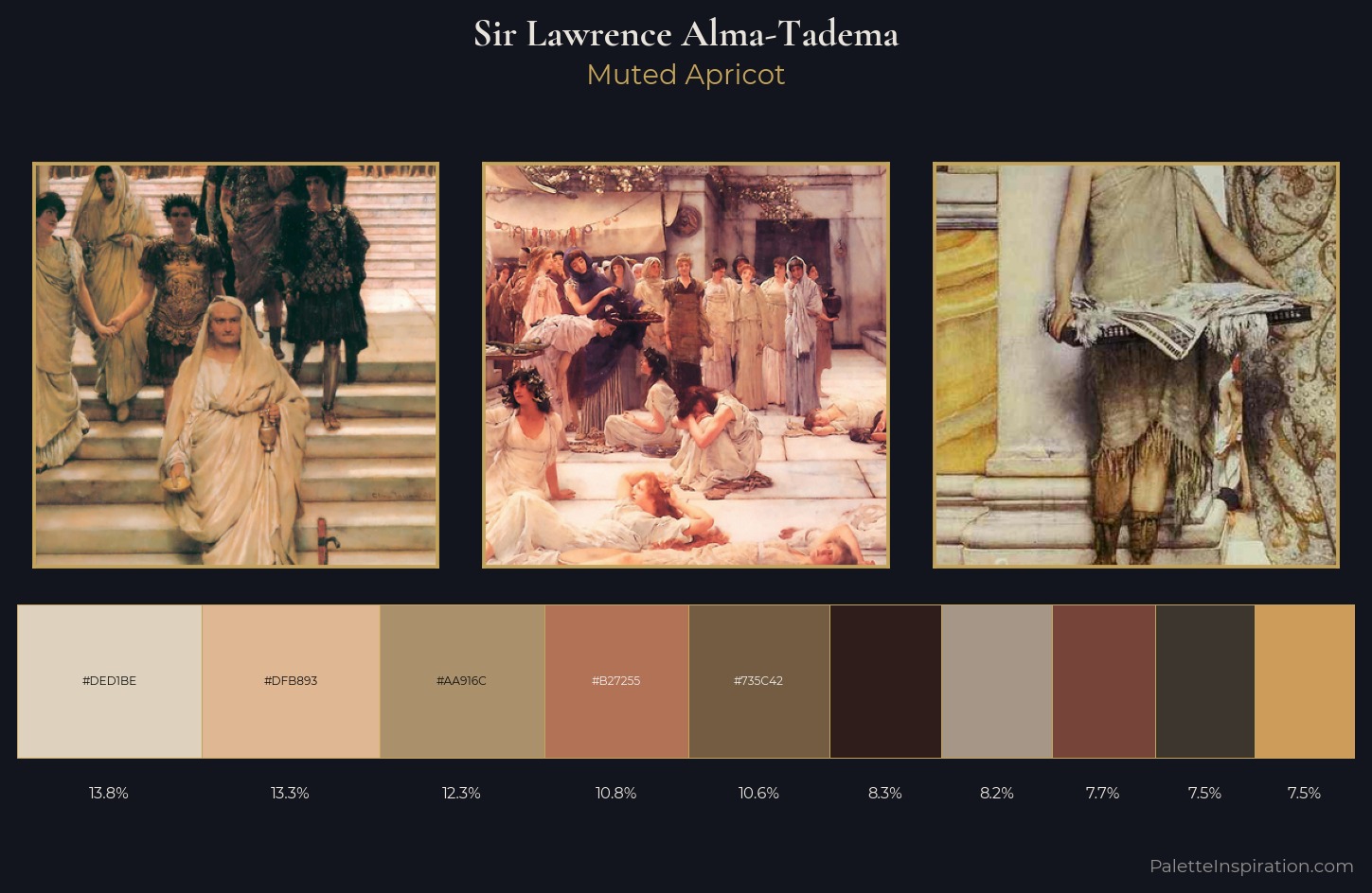 Sir Lawrence Alma-Tadema Palette 7 — Muted Apricot