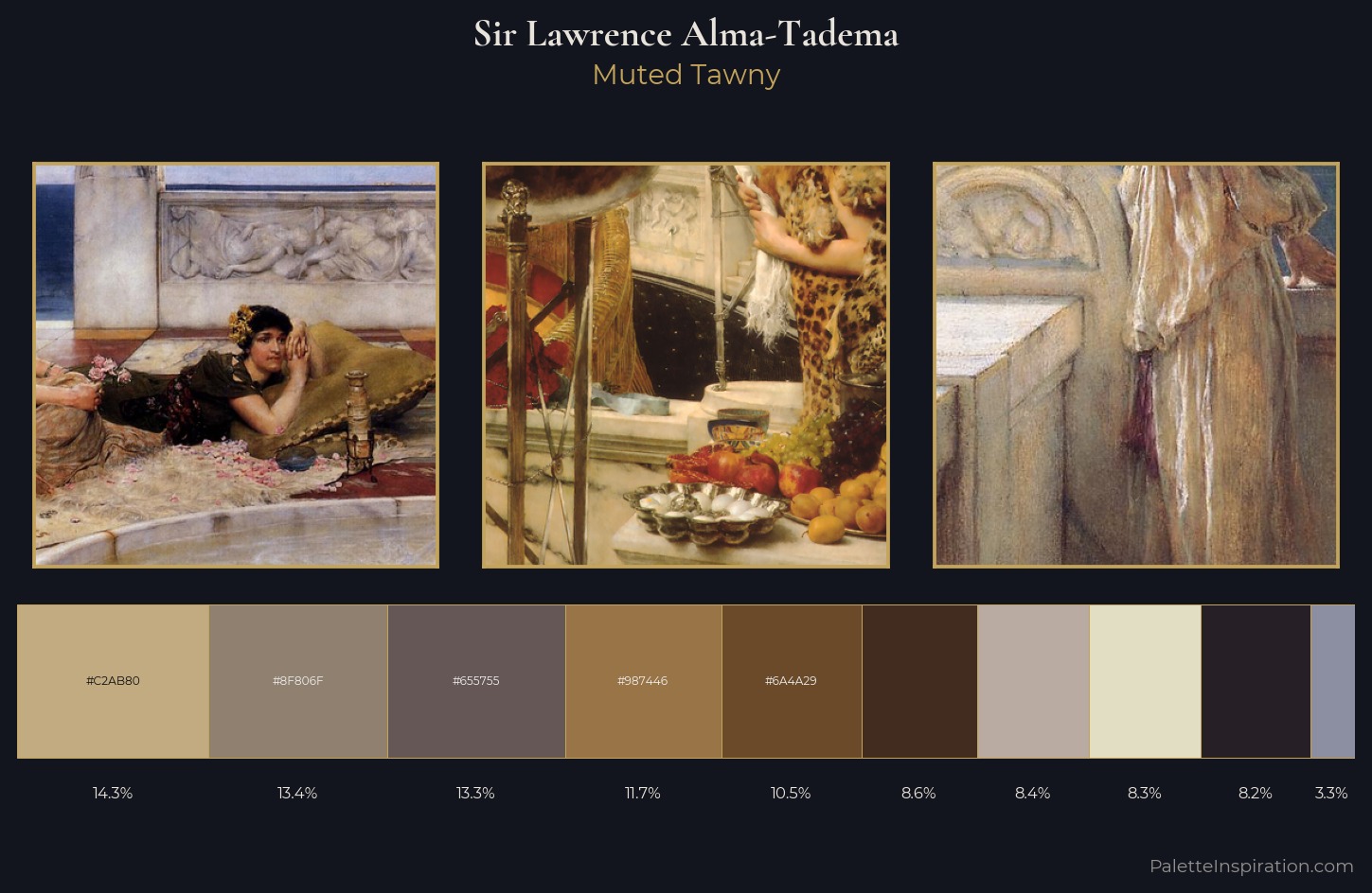 Sir Lawrence Alma-Tadema Palette 8 — Muted Tawny