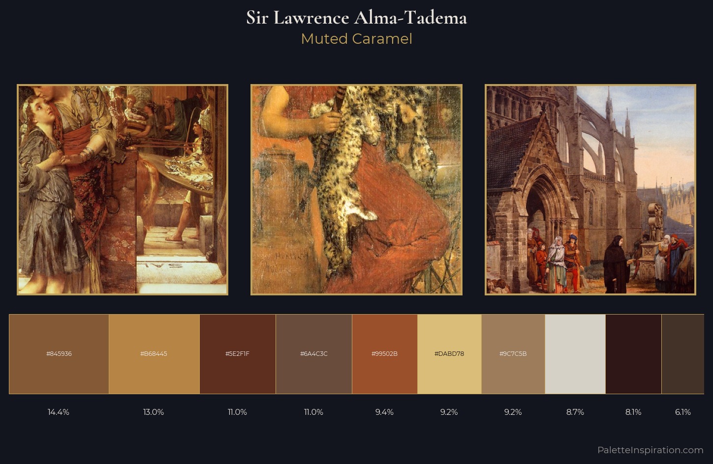 Sir Lawrence Alma-Tadema Palette 12 — Muted Caramel