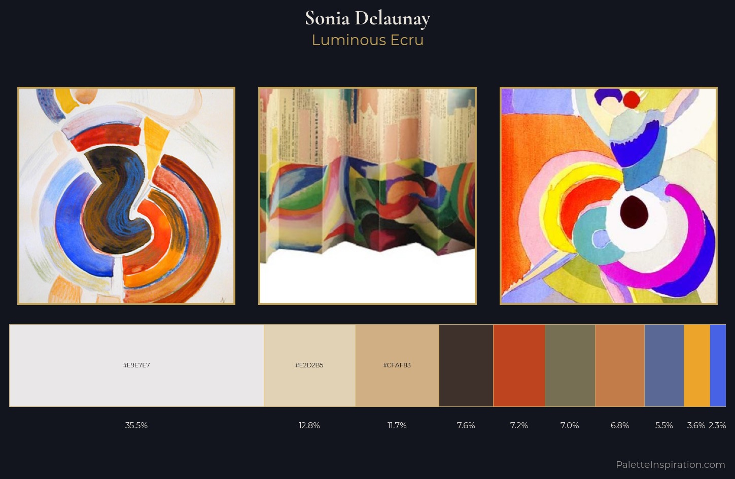 Sonia Delaunay Palette 1 — Luminous Ecru