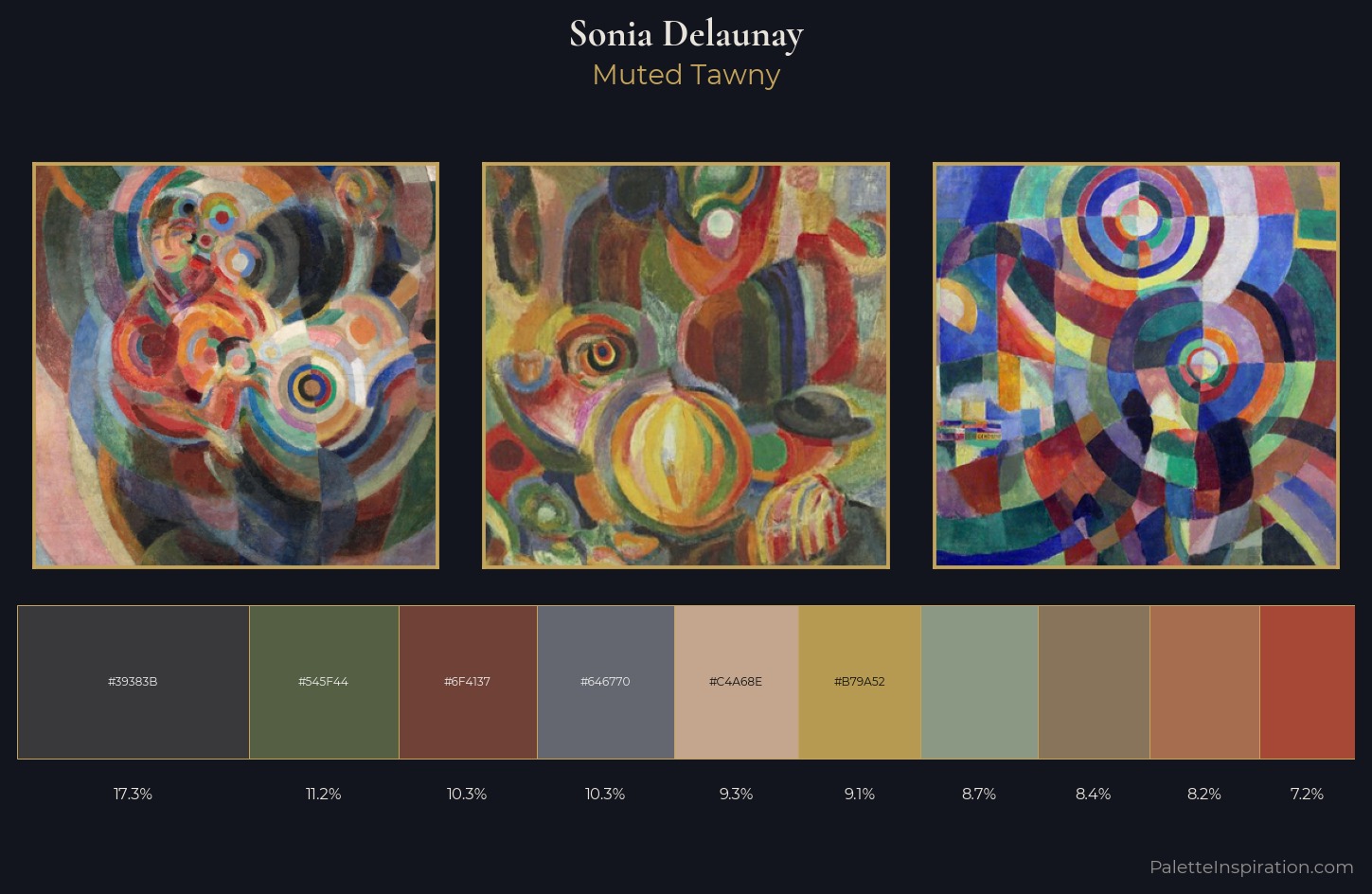 Sonia Delaunay Palette 4 — Muted Tawny