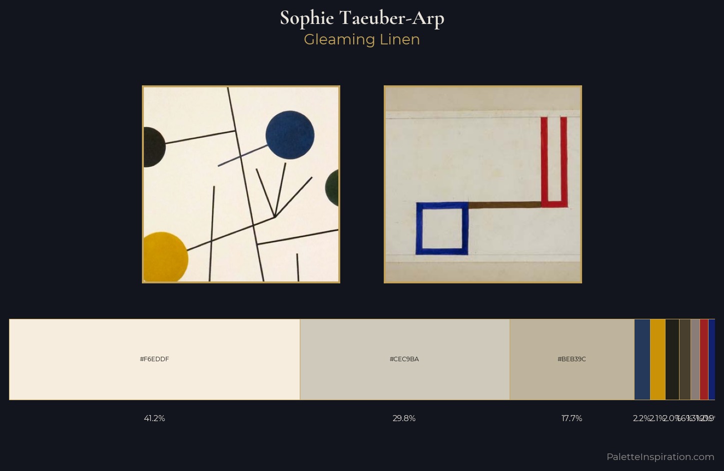 Sophie Taeuber-Arp Palette 4 — Gleaming Linen