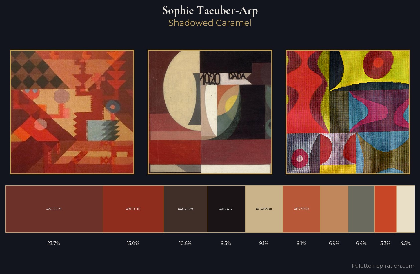 Sophie Taeuber-Arp Palette 5 — Shadowed Caramel