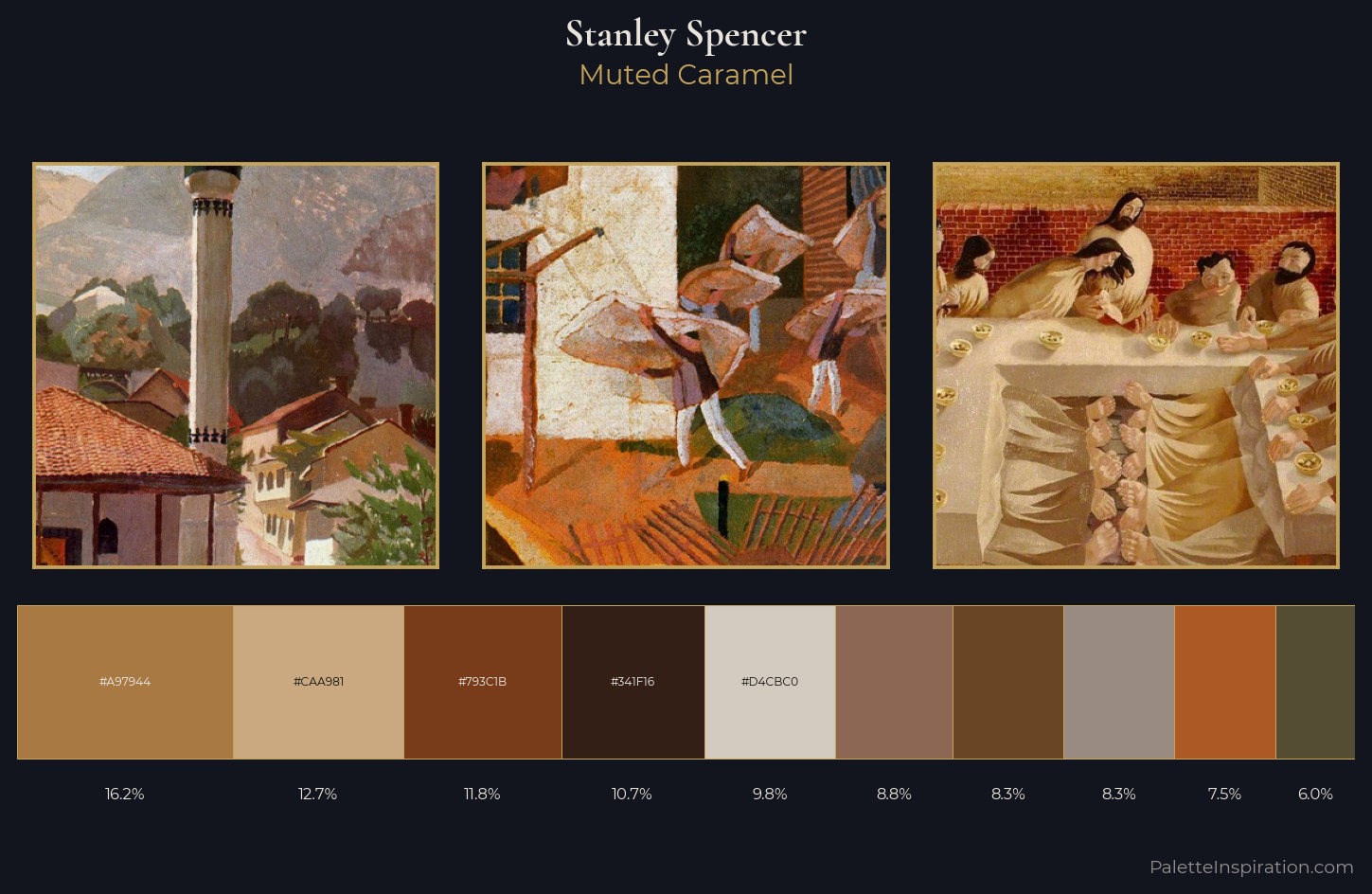 Stanley Spencer Palette 1 — Muted Caramel