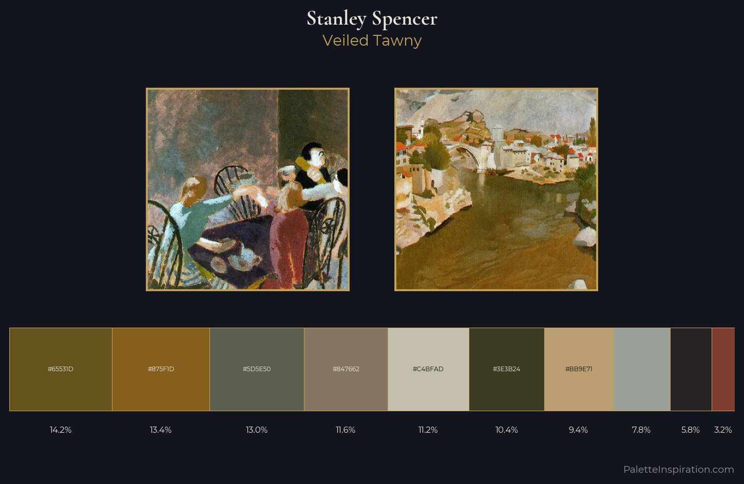 Stanley Spencer Palette 2 — Veiled Tawny
