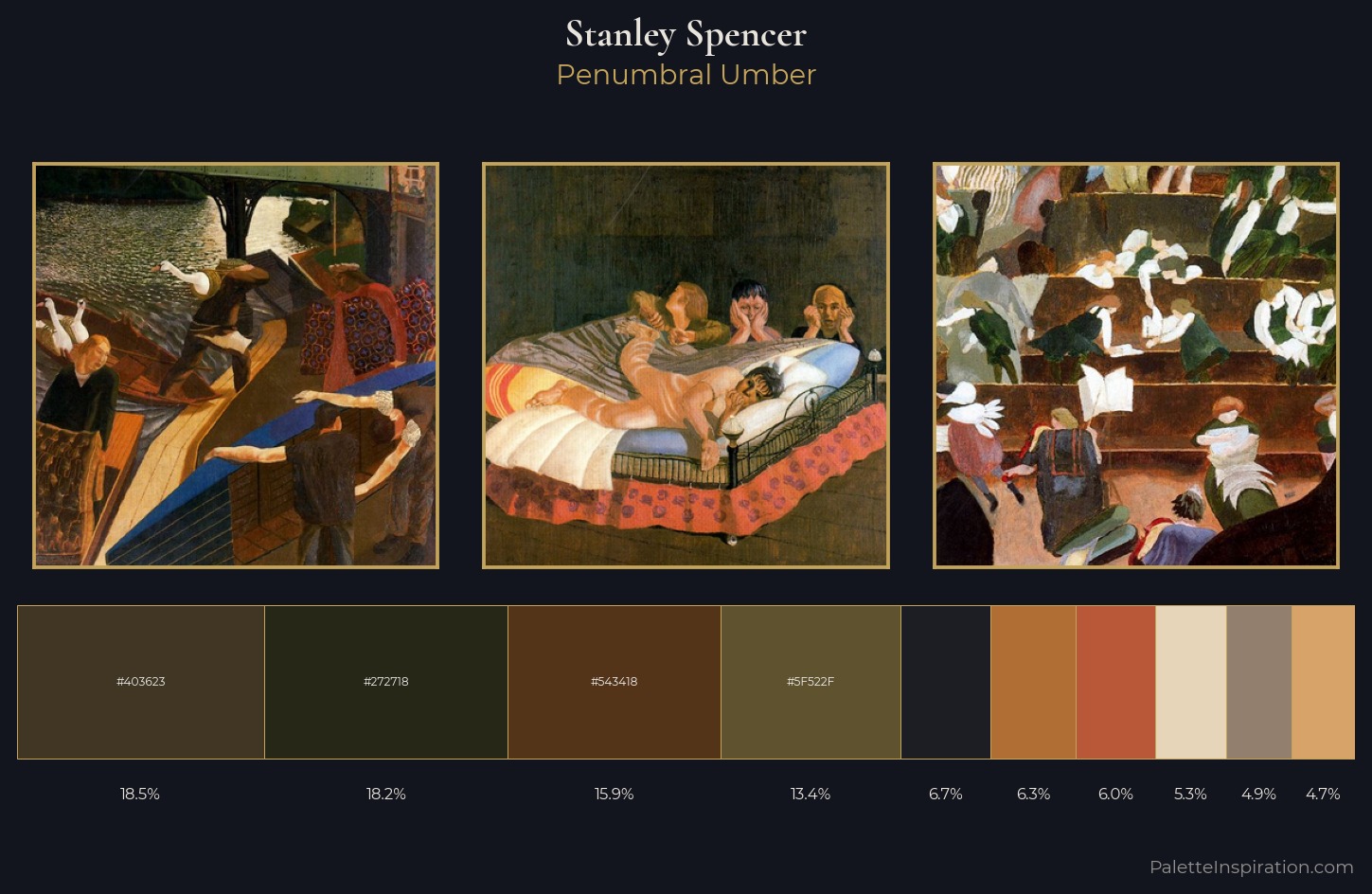Stanley Spencer Palette 4 — Penumbral Umber