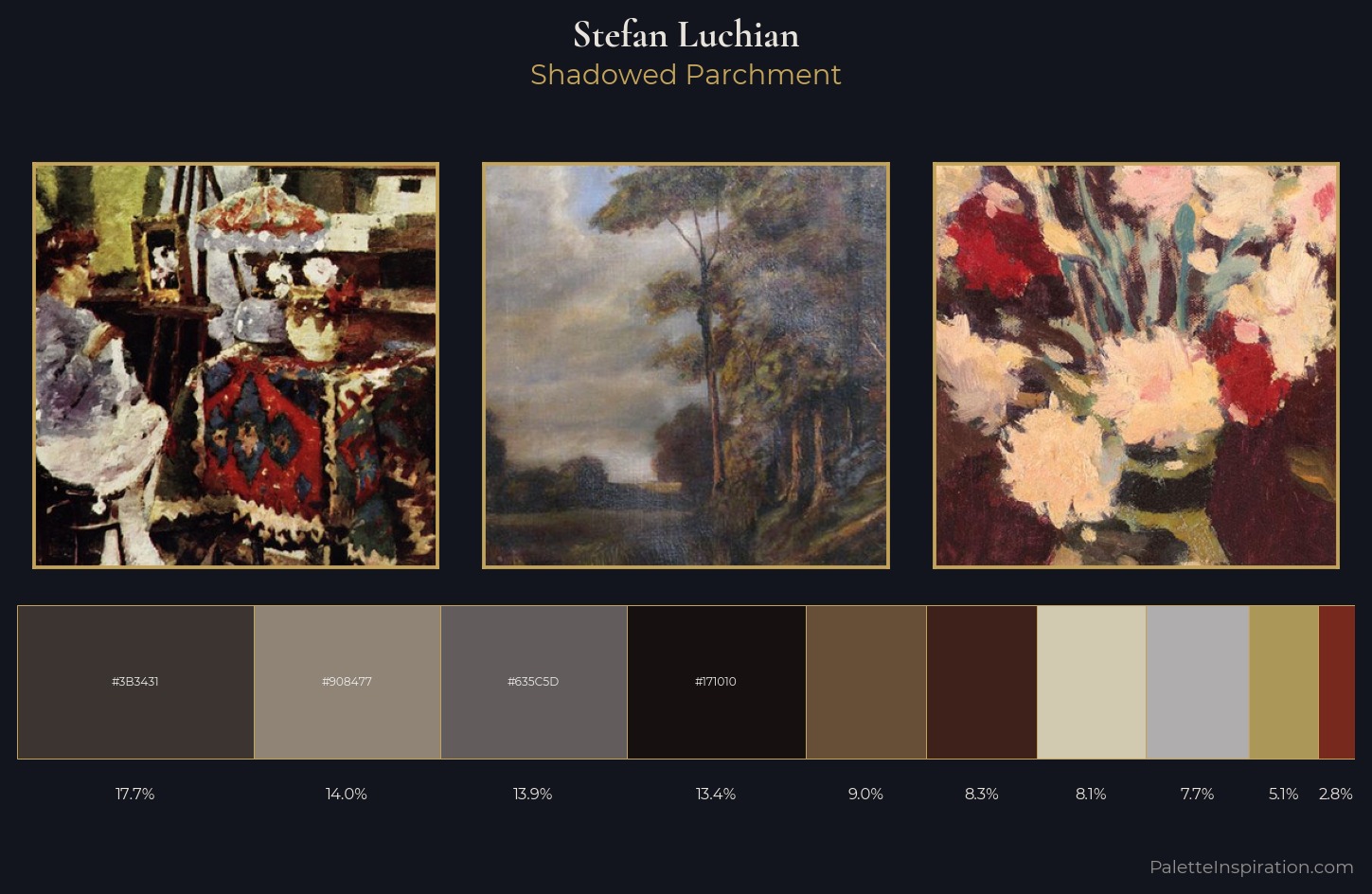 Stefan Luchian Palette 10 — Shadowed Parchment