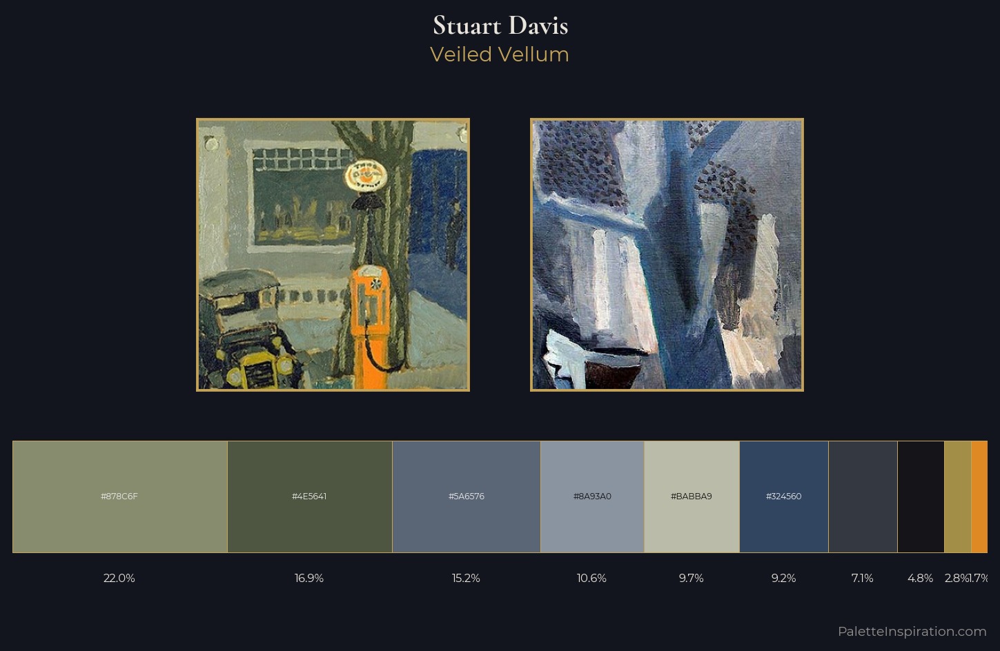 Stuart Davis Palette 2 — Veiled Vellum