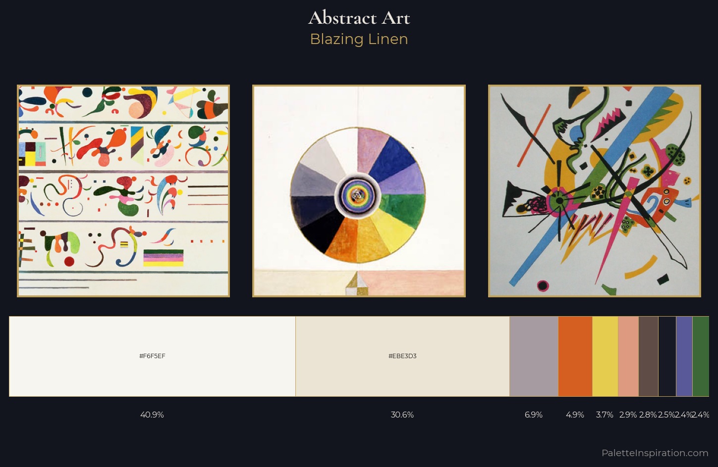 Abstract Art Palette 5 — Blazing Linen