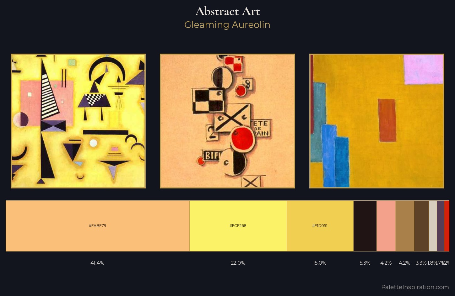 Abstract Art Palette 6 — Gleaming Aureolin