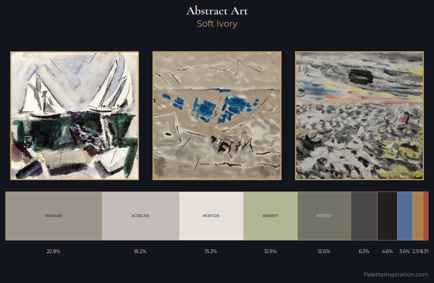 Abstract Art Palette 10 — Soft Ivory