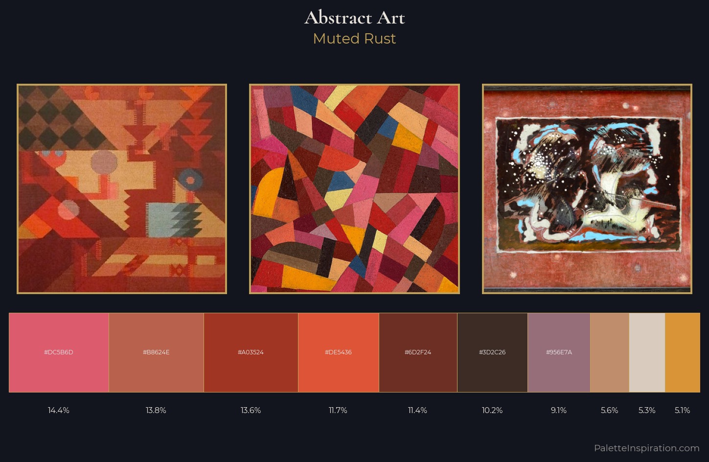 Abstract Art Palette 14 — Muted Rust
