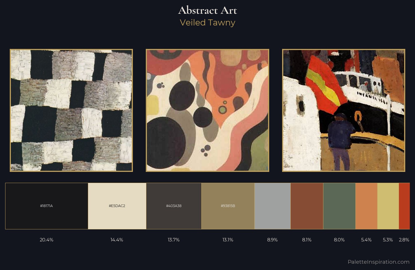 Abstract Art Palette 15 — Veiled Tawny