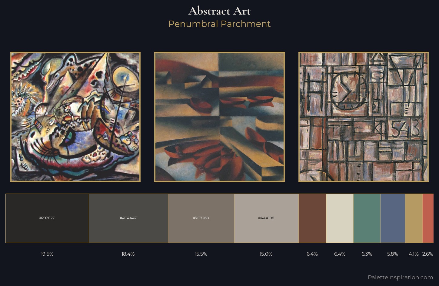 Abstract Art Palette 16 — Penumbral Parchment