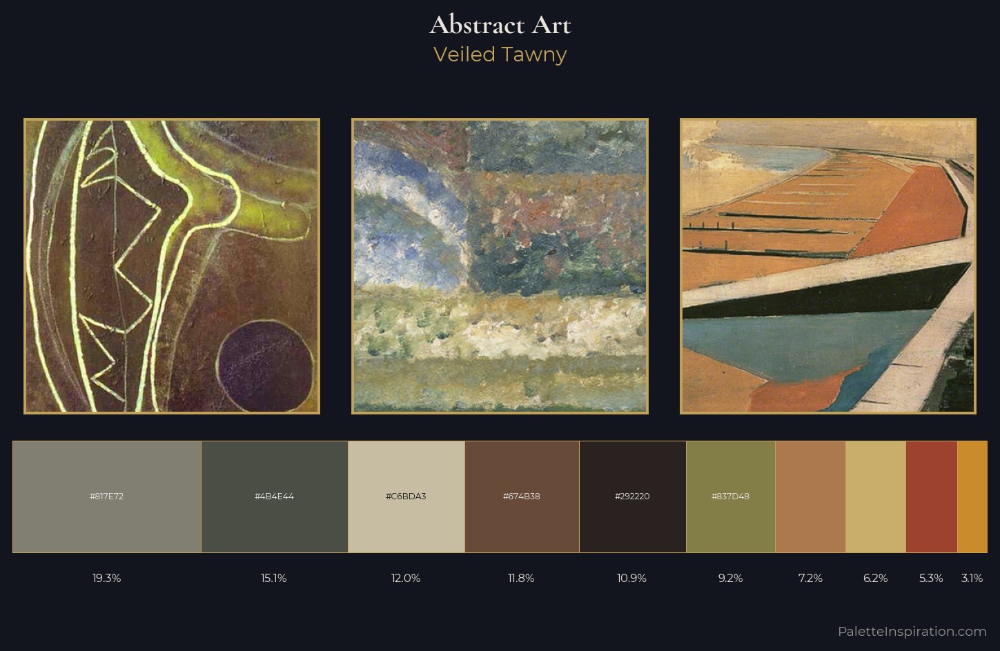 Abstract Art Palette 17 — Veiled Tawny