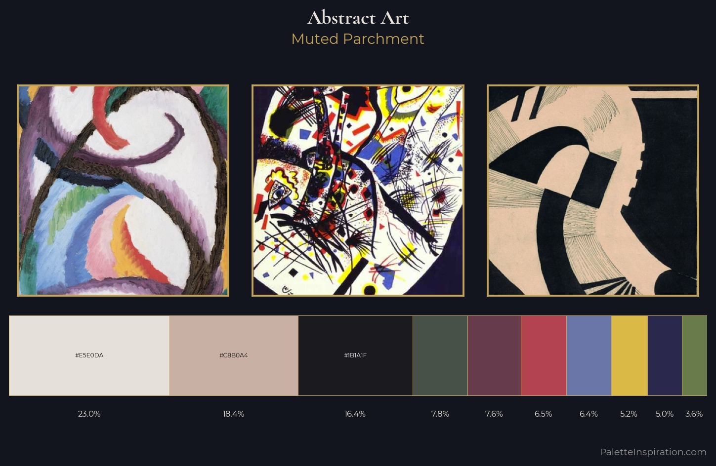Abstract Art Palette 18 — Muted Parchment