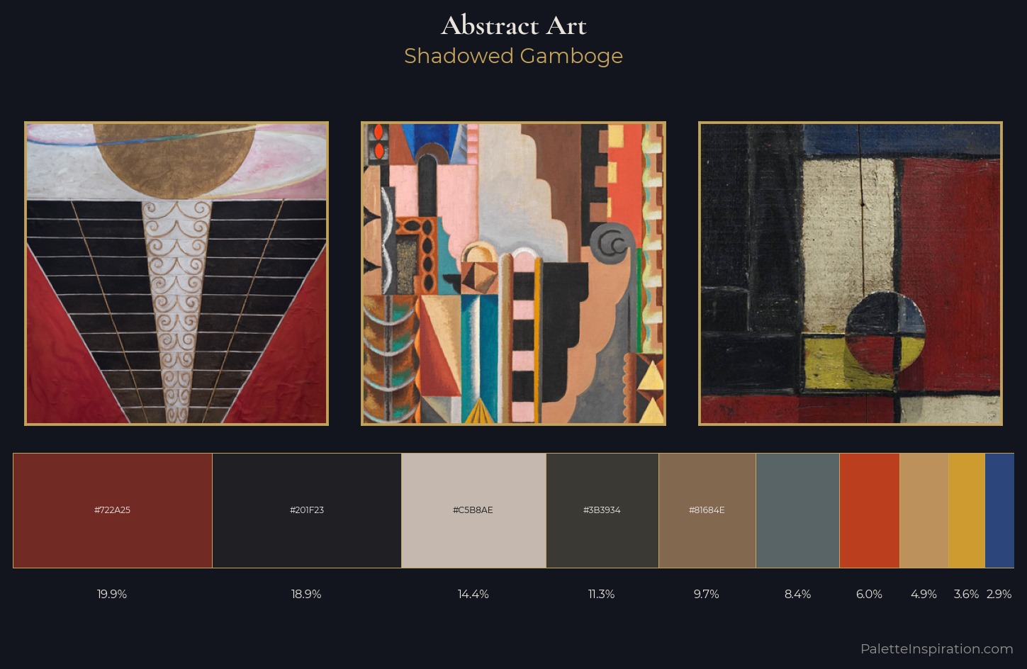 Abstract Art Palette 22 — Shadowed Gamboge