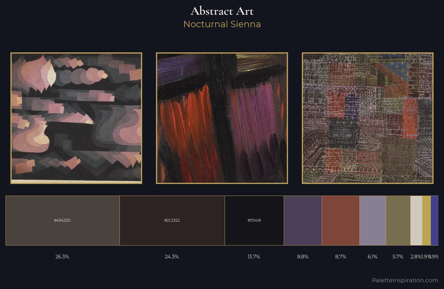 Abstract Art Palette 23 — Nocturnal Sienna