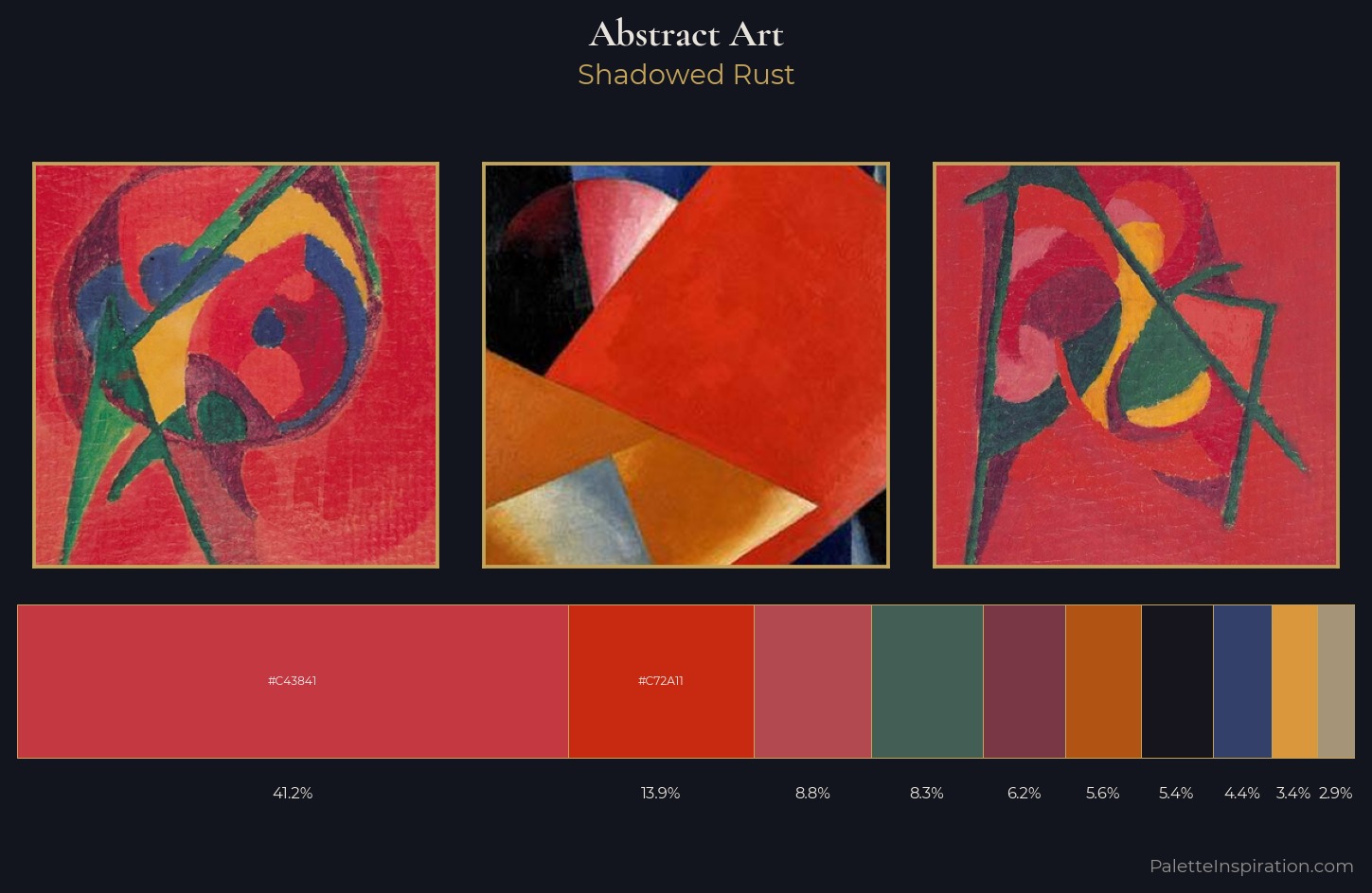Abstract Art Palette 24 — Shadowed Rust
